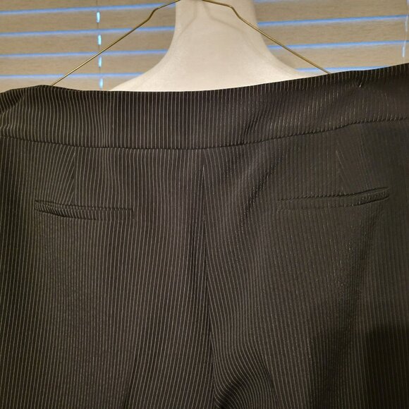 Jones New York Ladies Black Pin Stripe Slacks, Size 16, Kasper Brand - Picture 5 of 9